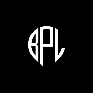 BPL letter logo design on black background. 
BPL circle letter logo design with ellipse shape.
BPL creative initials letter logo concept.BPL logo vector. 