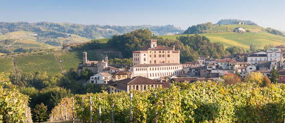 Barolo town, Langhe, Italy - 477479446