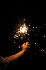 hand with sparkler