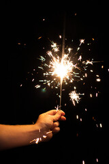 hand with sparkler