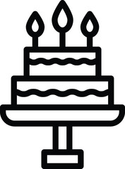 cake Vector Icon Desing Illustration