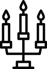 Candle Vector Icon Desing Illustration