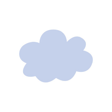 Сute vector blue cloud