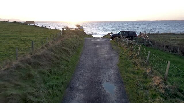 The road to the eagles nest rock by Mountcharles in County Donegal - Ireland.