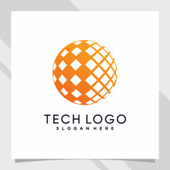 Creative global logo design technology for business company or personal with unique concept