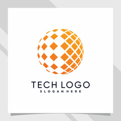 Creative global logo design technology for business company or personal with unique concept