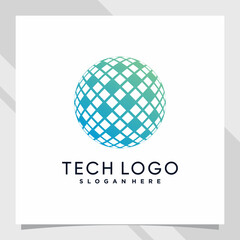 Creative global logo design technology for business company or personal with unique concept