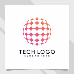Creative global logo design technology for business company or personal with unique concept