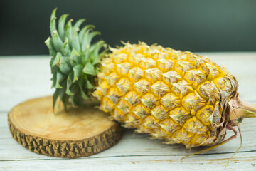 Close up fresh pineapples