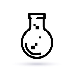 Flask vector icon. Vector illustration.
