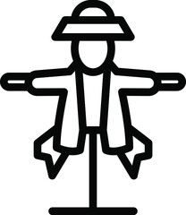 Scarecrow Vector Icon Desing Illustration