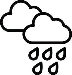 Rain Vector Icon Desing Illustration