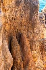Detail from the coastal shoreline cliffs
