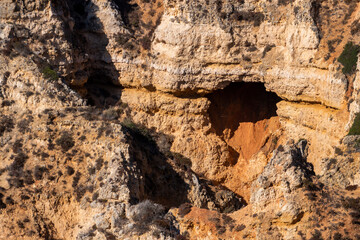 Detail from the coastal shoreline cliffs