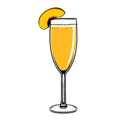 Isolated orange cocktail drink bar illustration vector