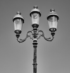 city lantern on blue sky background