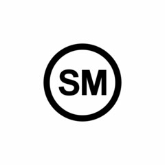 Service mark simple flat symbol icon vector illustration