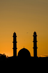 Mosque at sunset