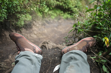 my couple shoe at hiking