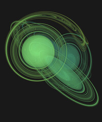 3D Fractal Render, Colorful Background