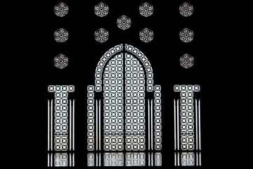 Doors inside the Hassan II mosque in Casablanca, Morocco