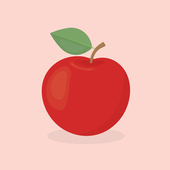 red apple fruit icon -vector illustration