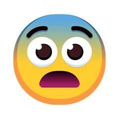 Isolated surprised colored emoji icon Vector illustration