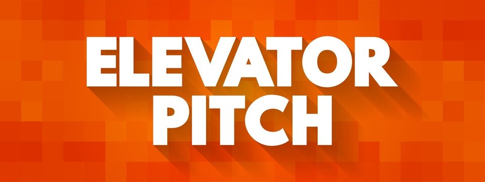 Elevator Pitch text quote, concept background