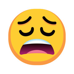 Isolated sad colored emoji icon Vector illustration