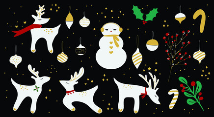 Naklejka premium Vector of the christmas elements