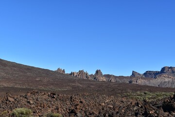 Fototapeta na wymiar Famous mountains in Tenerife called Las Cañadas del Teide