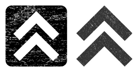 Vector shift up hole icon. Grunge shift up stamp, done from icon and rounded square. Rounded square stamp seal include shift up carving inside. Vector shift up grunge images.