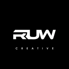 Fotobehang RUW Letter Initial Logo Design Template Vector Illustration © makrufi