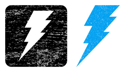 Vector execute subtracted icon. Grunge execute stamp, done from icon and rounded square. Rounded square stamp contain execute subtracted shape inside. Vector execute grunge images.