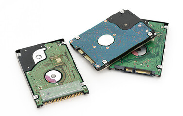 2.5 inch harddisk drives (HDD) on the white background