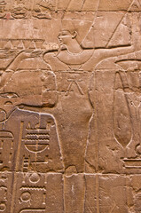 God Min. Egyptian carving.