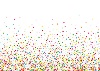 Multicolored Circle Gift Texture. Dot Square Background. Orange Design Round. Blue Holiday Confetti Illustration.