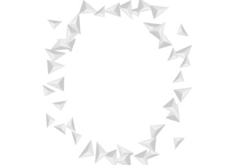Grizzly Origami Background White Vector. Crystal Modern Banner. Gray Shape Texture. Triangular Classic. Silver Element Illustration.