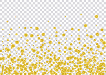 Juicy Citrus Background Transparent Vector. Simple Pattern. Bright Lemon Half. Colorful Lemon Bright Pattern.