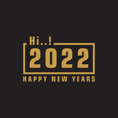 2022. Happy New Year 2022 Text Typography Design Vector illustration.