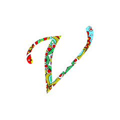 ALPHABET MANDALA COLORFUL LETTERS VECTOR