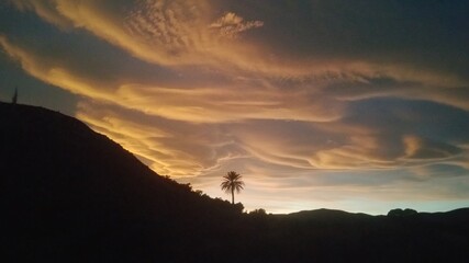 sunset in the mountains
