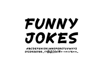 Comic handwritten font, script alphabet, calligraphy cursive typeface, hand drawn typeface in style of comics