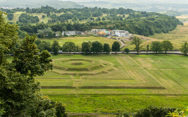 View over the ancient King's Park and King's Knot at Stirling, Scotland
