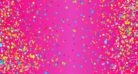 Confetti on isolated background. Texture with many glitters. Pattern for flyers, banners and textiles. Greeting cards