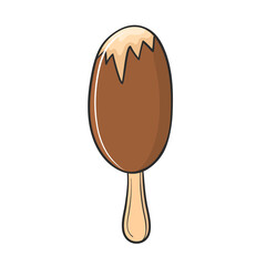 chocolate ice cream with vanilla cream