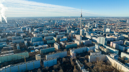 Berlin, Luftbild, Drohne, Fernsehturm, Berliner Fernsehturm, Berlin City, City, Park Inn,  © Patrick