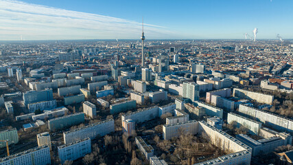 Berlin, Luftbild, Drohne, Fernsehturm, Berliner Fernsehturm, Berlin City, City, Park Inn,  © Patrick