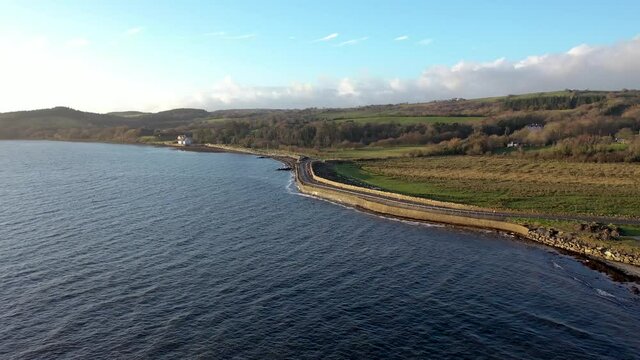 Coastal road next to the Atlantic in Mountcharles in County Donegal - Ireland.