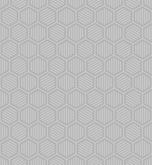 GREY VECTOR SEAMLESS BACKGROUND WITH WHITE HEXAGONS